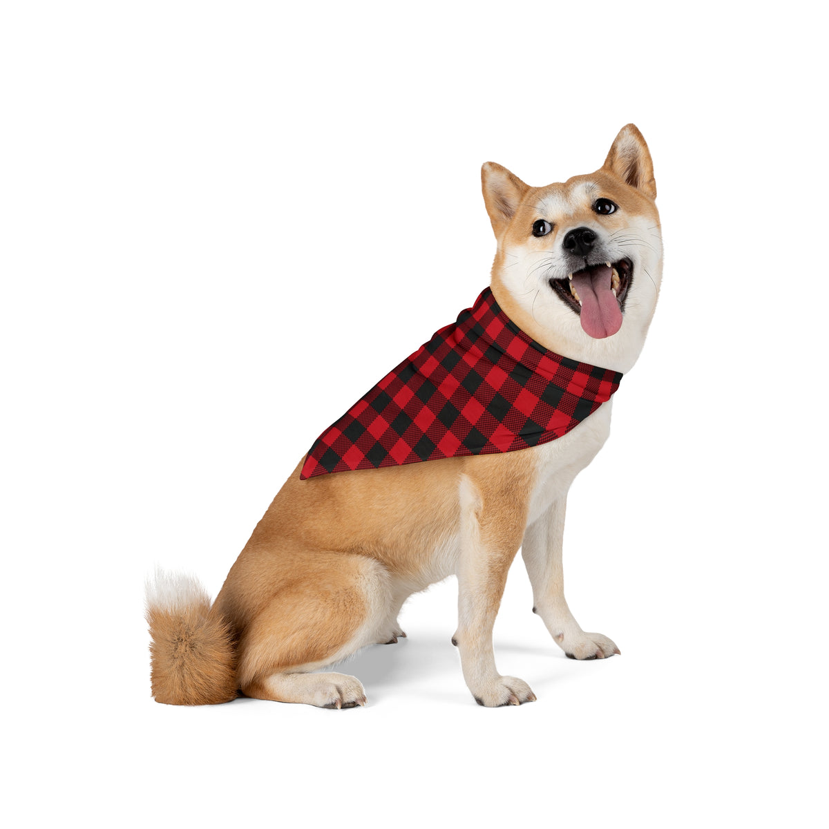 Red Plaid Pet Bandana